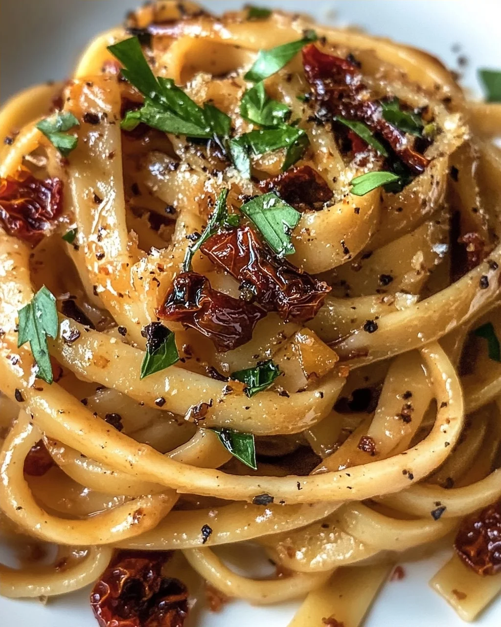 Veganisierte karamellisierte Zwiebel Pasta für Genießer